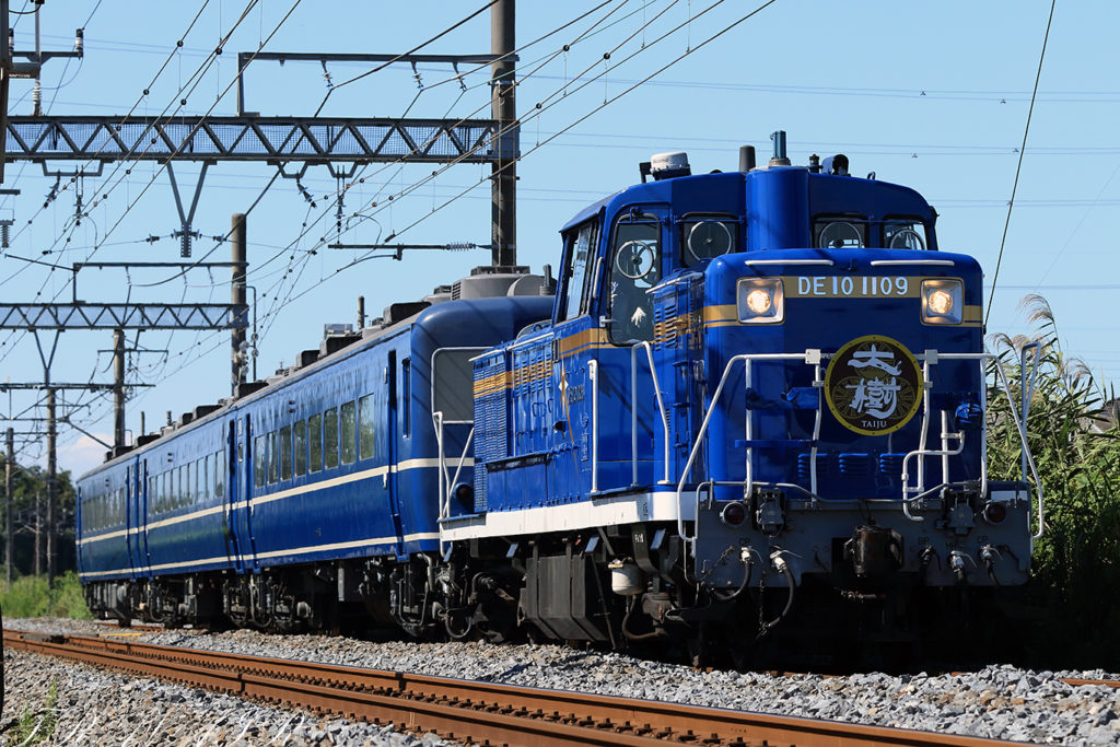 9/20)青いDE10牽引の14系検査入場回送 | TRAVAIR Railway Photograph